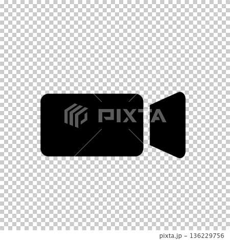 視訊攝影機圖示已填充 136229756