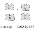 キリッとネズミのイラストセット 136230122