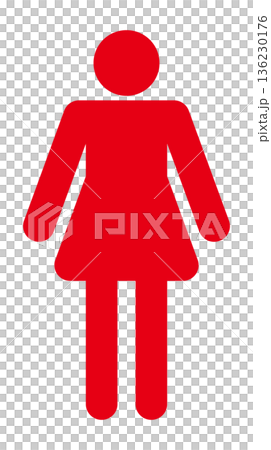 女性廁所標誌圖標 136230176
