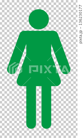 Toilet sign female pictogram icon 136230177