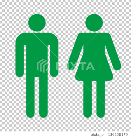 廁所標誌男女通用圖標 136230179