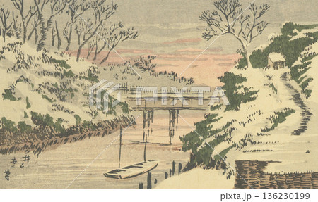 明治時代の東京：井上安治(1864-1889)「御茶ノ水」 136230199