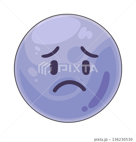 Illustration of sad bubble Illustration of sad bubble 136230530