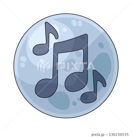 Illustration of music bubble Illustration of music bubble 136230535