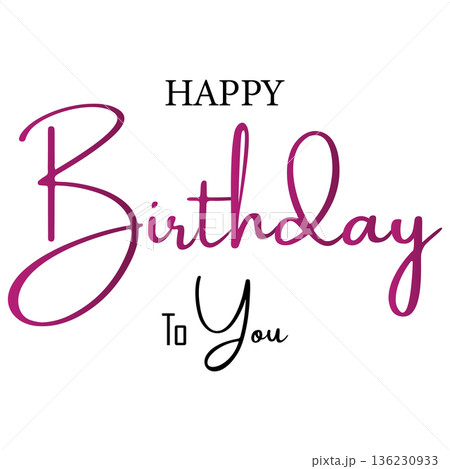 Happy Birthday greeting card design template for celebrations and events 136230933