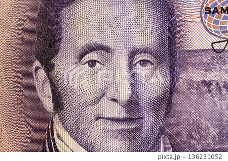 Magnus Stephense a closeup portrait from Icelandic money Magnus Stephense a closeup portrait from Icelandic money 136231052