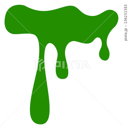 Dripping toxic goo. Green ooze drop shape Dripping toxic goo. Green ooze drop shape 136231383