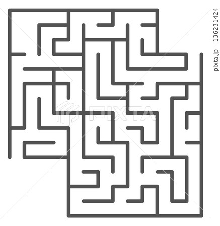 Maze puzzle template. Find path kid game Maze puzzle template. Find path kid game 136231424