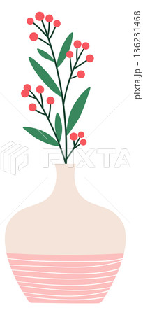 Romantic botany vase. Cute green home decoration Romantic botany vase. Cute green home decoration 136231468