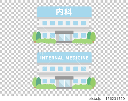 Internal medicine building illustration Internal medicine building illustration 136231520