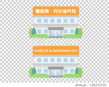 Diabetes and Endocrinology Department Building Illustration Diabetes and Endocrinology Department Building Illustration 136231538