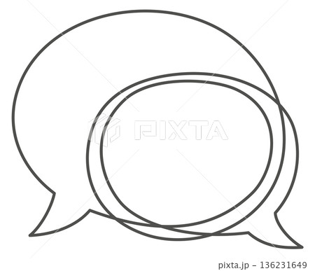 Chat dialog line icon. Blank balloon template Chat dialog line icon. Blank balloon template 136231649