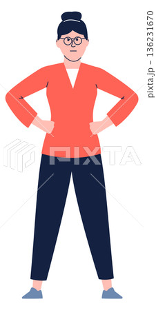 Sad person. Angry nervous woman with upset expression Sad person. Angry nervous woman with upset expression 136231670