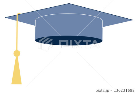 Graduate hat. Academic education symbol. Student cap 136231688