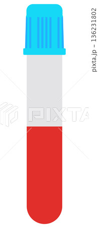 Blood Sample in Test Tube with Blue Cap Isolated Blood Sample in Test Tube with Blue Cap Isolated 136231802