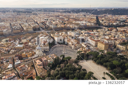 Piazza del Popolo and historic center of Rome 136232057