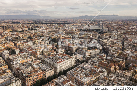 Aerial view of Rome city center Aerial view of Rome city center 136232058