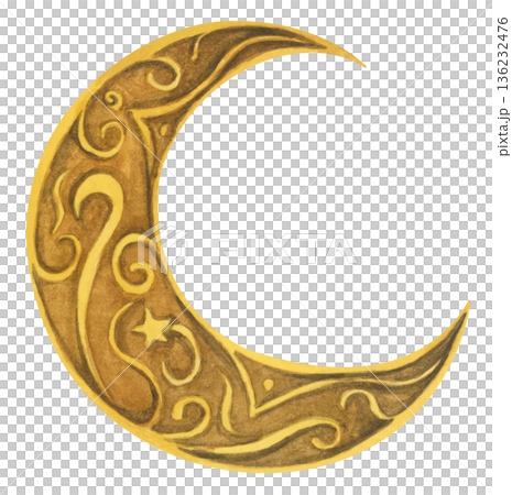 Watercolor ramadan crescent moon illustration, ramadhan kareem mubarak greeting, golden lantern celestial night, Islamic muslim religious celebration, middle eastern art. Watercolor ramadan crescent moon illustration, ramadhan kareem mubarak greeting, golden lantern celestial night, Islamic muslim religious celebration, middle eastern art. 136232476