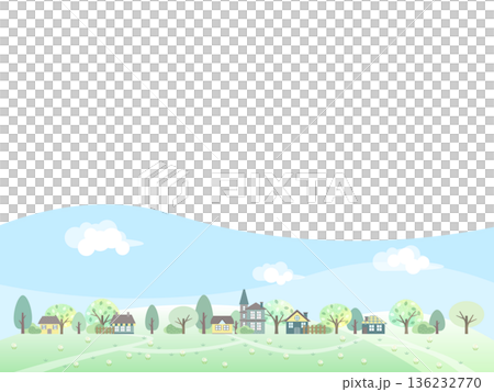 Fresh green landscape illustration Fresh green landscape illustration 136232770