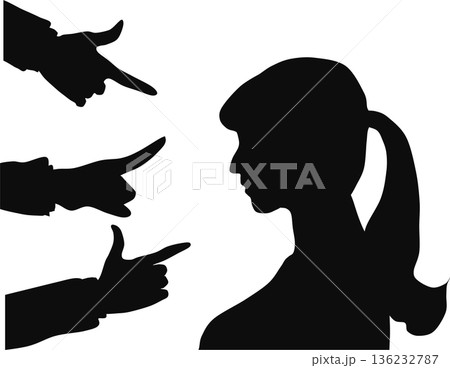 誹謗中傷のイラスト 誹謗中傷のイラスト 136232787
