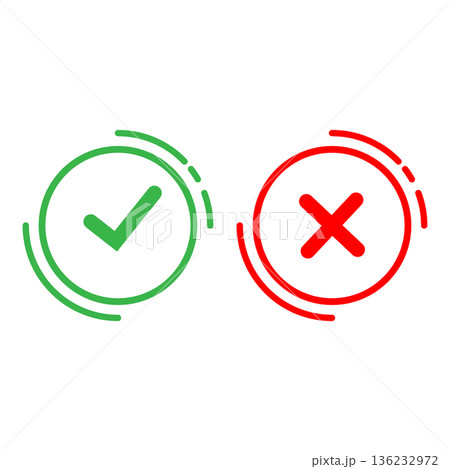 Check mark ok or no icons 136232972