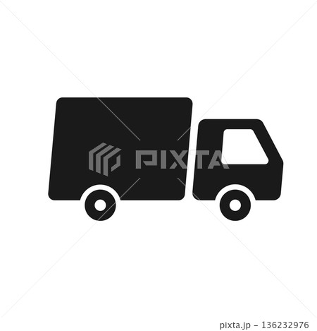 Delivery Truck icon on white background. Vector illustration. 136232976