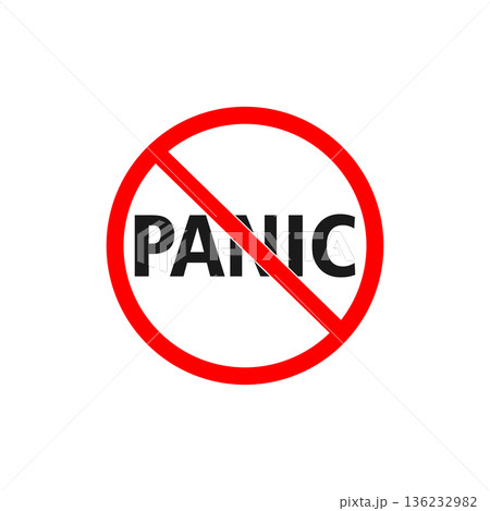 No panic icon. Vector illustration in flat design 136232982