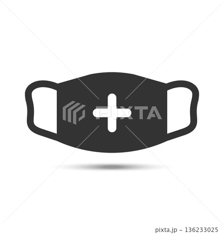 medical mask vector icon issolated 136233025