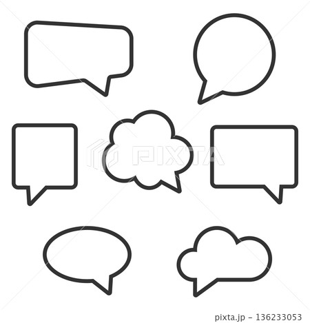 set of speech bubbles vector illustration 136233053