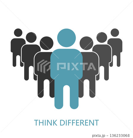 People icons, think different sign. Vector illustration People icons, think different sign. Vector illustration 136233068