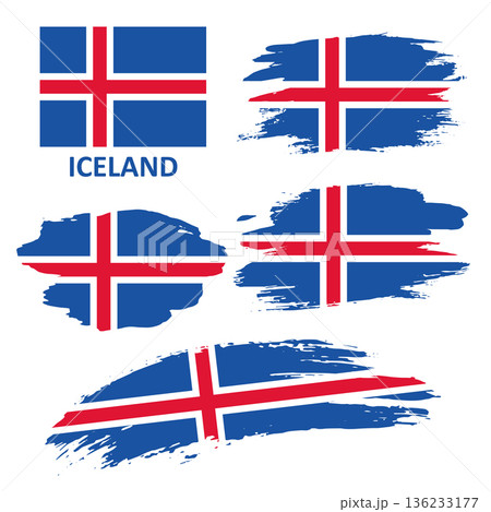 Set of flags of Iceland Set of flags of Iceland 136233177
