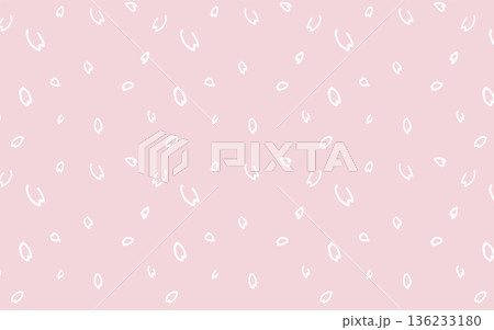 ピンクの手書きの桜の花びらが舞うイラスト 136233180