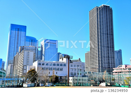 新月島公園付近より晴海トリトンスクエア方面を望む(東京都中央区)【2026.2】 136234950
