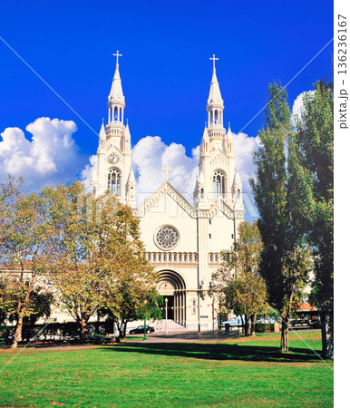 白くて美しい聖ピーター＆ポール教会の絶景 136236167