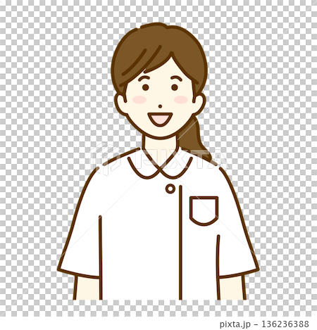 一位女護士的插圖 136236388