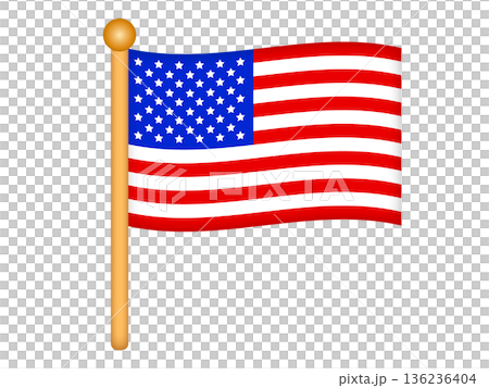 酷炫的美國國旗插畫素材 2 136236404