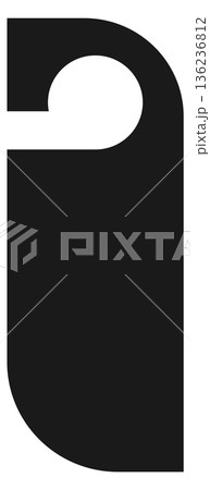 Hanging door label. Black hotel hanger tag Hanging door label. Black hotel hanger tag 136236812