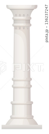 Stone pillar. Cartoon facade column in classic style Stone pillar. Cartoon facade column in classic style 136237247