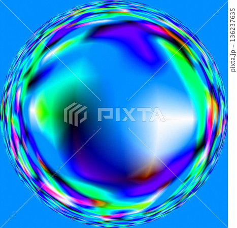 カラフルなシャボン玉 ビー玉 球体のデザイン 136237635
