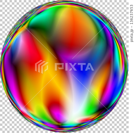 Colorful soap bubbles, marbles, and sphere designs 136237653
