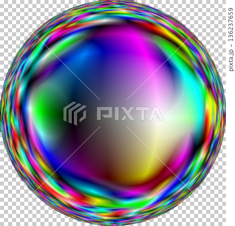 Colorful soap bubbles, marbles, and sphere designs 136237659