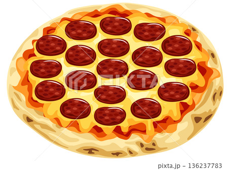 サラミピザ 136237783
