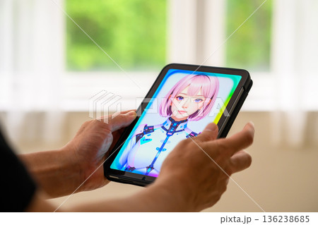 タブレットでAIイラスト鑑賞 136238685