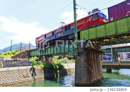 福岡県小倉北区を通過する貨物列車金太郎 136238804