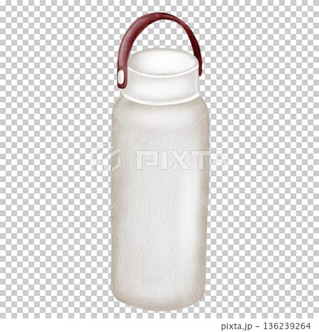 Sports bottle watercolor illustration. Hand-drawn stainless steel thermos on a white background. Clip art of sports equipment. For brochures, flyers, and banners for sports products and competitions. Sports bottle watercolor illustration. Hand-drawn stainless steel thermos on a white background. Clip art of sports equipment. For brochures, flyers, and banners for sports products and competitions. 136239264