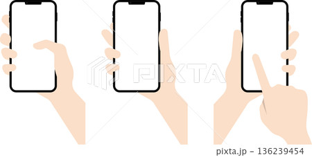 スマートフォンを指で操作する3パターン 136239454