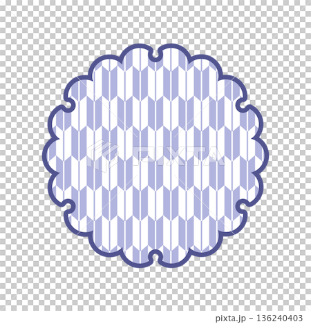 日式雪圈箭紋圖案布料,藍色 日式雪圈箭紋圖案布料,藍色 136240403