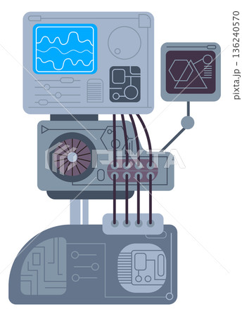 Electronic industrial machinery. Engineering retro gear manufacture Electronic industrial machinery. Engineering retro gear manufacture 136240570
