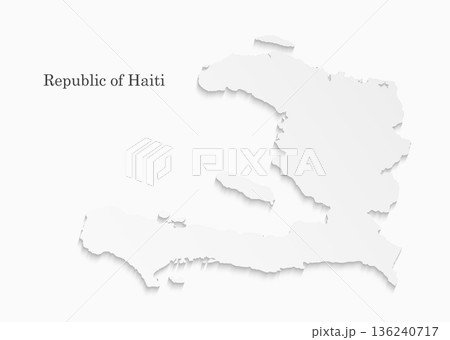 White map of Haiti, template Caribbean country White map of Haiti, template Caribbean country 136240717