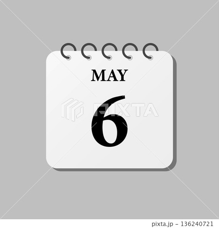 Icon page calendar day - 6 May 136240721